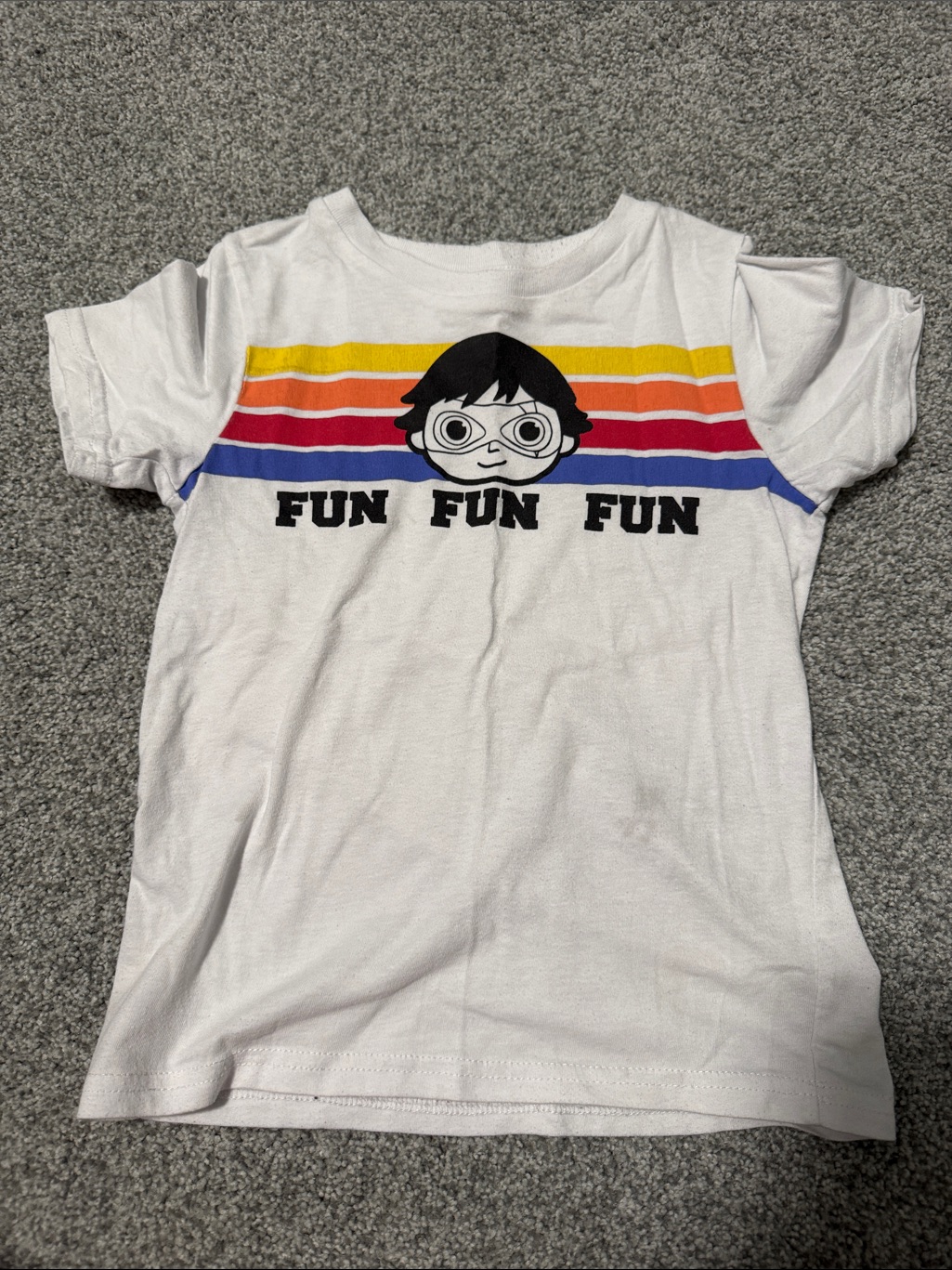 White Fun Fun Fun Kids ShortSleeve Graphic Tee